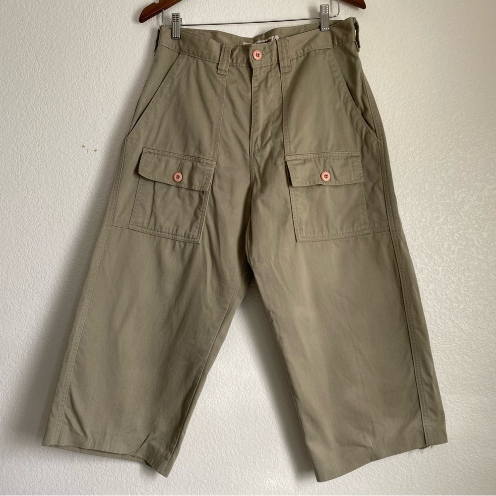 Vintage Redsand double front pocket wide leg pants, olive, 31